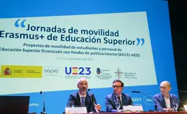 El consejero de Educaci&oacute;n, FP y Universidades, Sergio Silva, inaugura las jornadas de Movilidad Erasmus+ de Educaci&oacute;n Superior. 
21 SEP 23