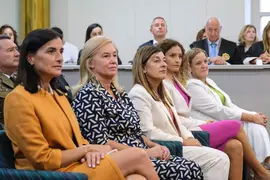 12:30 horas. Sal&oacute;n de actos del Tribunal Superior de Justicia. La presidenta de Cantabria, Mar&iacute;a Jos&eacute; S&aacute;enz de Buruaga, acompa&ntilde;ada de varios consejeros, asiste a la apertura del A&ntilde;o Judicial. 21 de septiembre de 2023 &copy; Ra&uacute;l Lucio