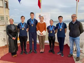 17:00.- Despacho de la consejera
La consejera de Cultura, Turismo y Deporte, Eva Guillermina Fern&aacute;ndez, recibe a los medallistas de patinaje.  9 NOVIEMBRE 2023 &copy; Gobierno de Cantabria