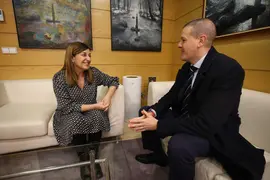 La presidenta del Gobierno de Cantabria, Mar&iacute;a Jos&eacute; S&aacute;enz de Buruaga, se re&uacute;ne con el alcalde de San Felices. 
20 NOV 23