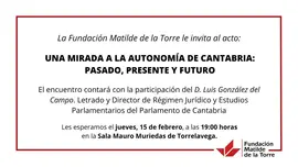CHARLA MATILDE LA TORRE AUTONOM&Iacute;A DE CANTABRIA