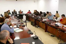 La consejera de Presidencia, Justicia, Seguridad y Simplificaci&oacute;n Administrativa, Isabel Urrutia. preside la Mesa Sectorial de Funci&oacute;n P&uacute;blica. 
12 mar 24