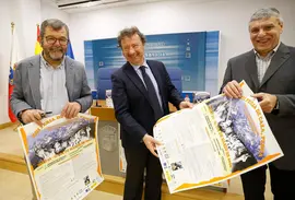 El consejero de Desarrollo Rural, Ganader&iacute;a, Pesca y Alimentaci&oacute;n, Pablo Palencia, presenta, en rueda de prensa, la XIII Feria de Caza, Pesca y Productos Agroalimentarios de la comarca de Li&eacute;bana.
19 MAR 24