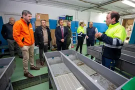 08:30 horas. Arredondo
El consejero de Desarrollo Rural, Ganader&iacute;a, Pesca y Alimentaci&oacute;n, Pablo Palencia, visita el Centro Ictiol&oacute;gico donde se realizar&aacute; una suelta de salmones. 20 MARZO 2024 &copy; Miguel De la Parra