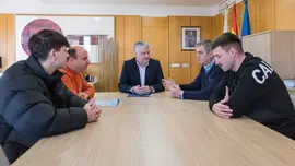 10:00.- Despacho del consejero. El consejero de Econom&iacute;a, Hacienda y Fondos Europeos, Luis &Aacute;ngel Ag&uuml;eros, recibe al alcalde de Sol&oacute;rzano, Santiago Campis. 13 de marzo de 2024 &copy; Ra&uacute;l Lucio