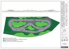 Plano de la pista de pump track prevista para Hinojedo
