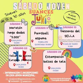Cartel S&aacute;bado Joven Suances JUNIO 2024