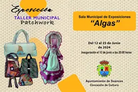 Cartel Expo patchwork en Algas