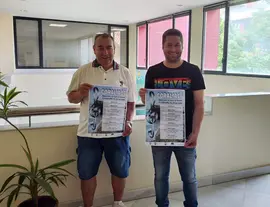 Jos&eacute; Oloz&aacute;bal, a la izquierda y Fran Gasc&oacute;n, en la presentaci&oacute;n del cartel de Coralia 16
