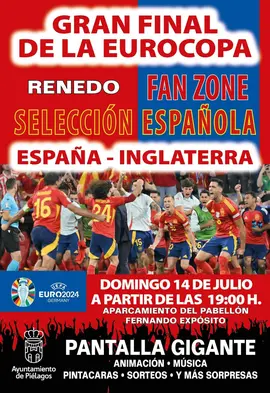 CARTEL FIESTA AYTO PI&Eacute;LAGOS - FINAL EUROCOPA