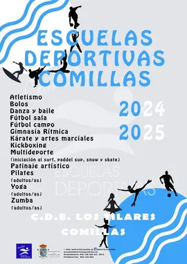 Cartel escuelas Deportivas de Comillas
