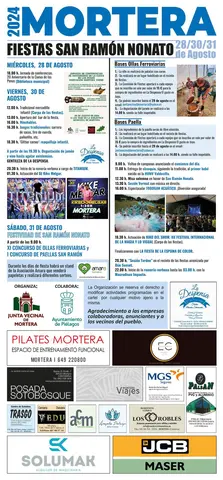 CARTEL FIESTAS SAN RAM&Oacute;N NONATO 2024 - MORTERA