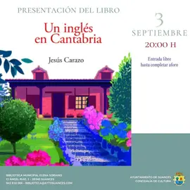 Cartel presentaci&oacute;n libro Jes&uacute;s Carazo en Suances