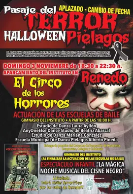 CARTEL NUEVA FECHA HALLOWEEN 2024 AYTO PI&Eacute;LAGOS