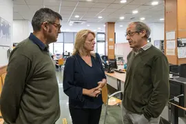 11:00 horas. Mercado Nacional de Ganados. La consejera de Desarrollo Rural, Ganader&iacute;a, Pesca y Alimentaci&oacute;n, Mar&iacute;a Jes&uacute;s Susinos, visita la oficina comarcal. 8 de octubre de 2024 &copy; Ra&uacute;l Lucio