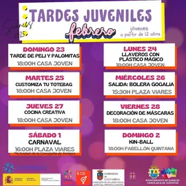 Cartel Tardes Juveniles Febrero