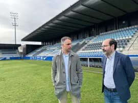 Urraca y el presidente de la Gimn&aacute;stica Siro Garc&iacute;a
