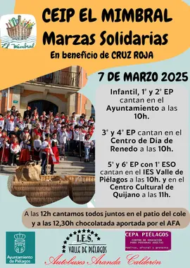 CARTEL MARZAS SOLIDARIAS 2025 - CEIP EL MIMBRAL