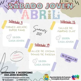 Cartel S&aacute;bado Joven abril 2025