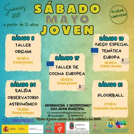 Programaci&oacute;n S&aacute;bado Joven del mes de mayo