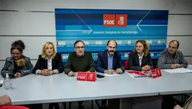 El Secretario General Jose Luis Urraca en la ejecutiva del PSOE de Torrelavega celebrada este lunes