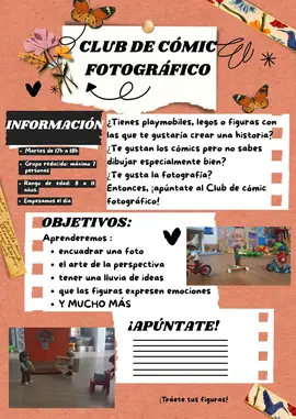 CARTEL CLUB JUVENIL COMIC FOTOGR&Aacute;FICO - BIBLIOTECA MUNICIPAL LIENCRES