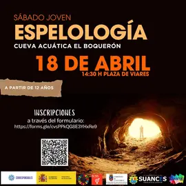 cartel s&aacute;bado joven espeleolog&iacute;a