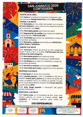 Programa Fiestas San Juanuco Cortiguera 2026